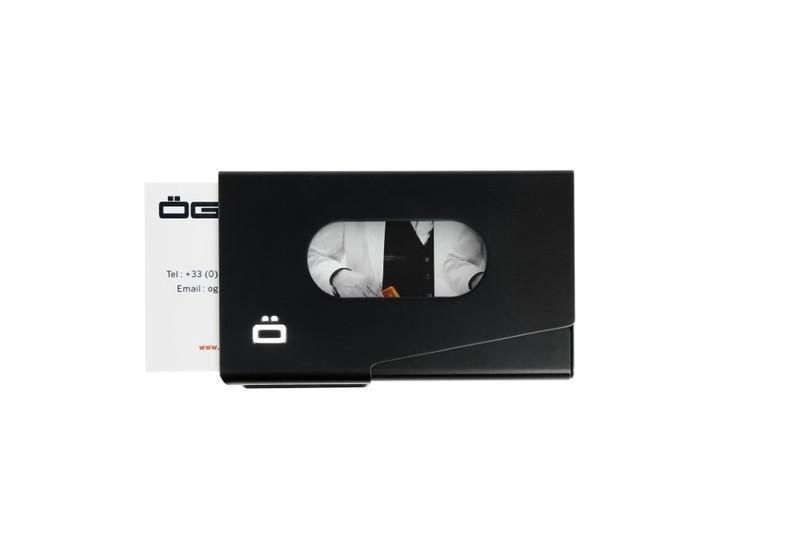Ogon One Touch Aluminium Business Card Holder Black, , large image number 6