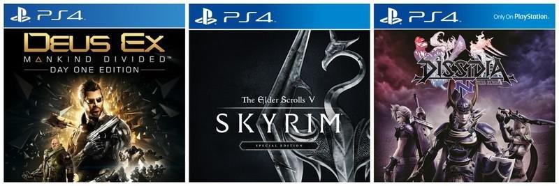 Deus Ex Mankind Divided + The Elder Scrolls V Skyrim - Special Edition + Dissidia Final Fantasy - NT (Steelbook Edition), , large image number 0