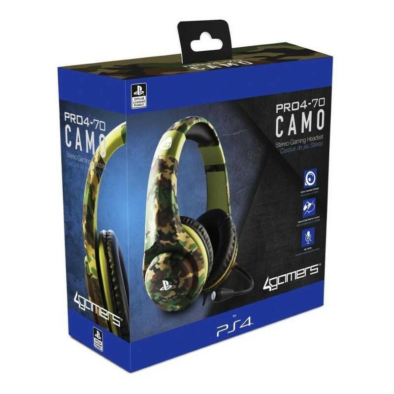 4 Gamers Pro4-70 Stereo Gaming Headset Woodland Camo Edition for Ps4, , large image number 1