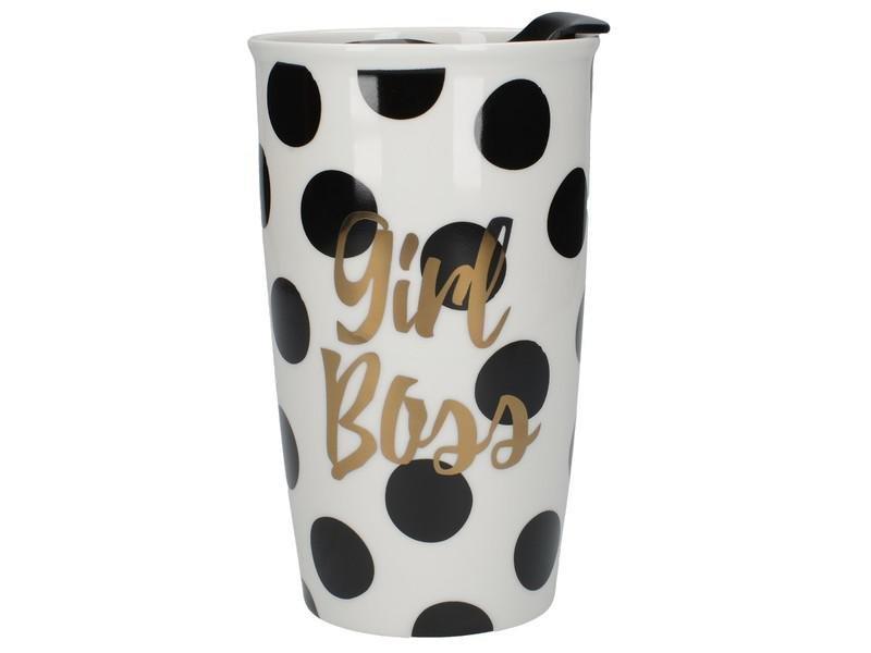 Ava & I Double Walled Travel Mug Girl Boss 380ml, , large image number 0