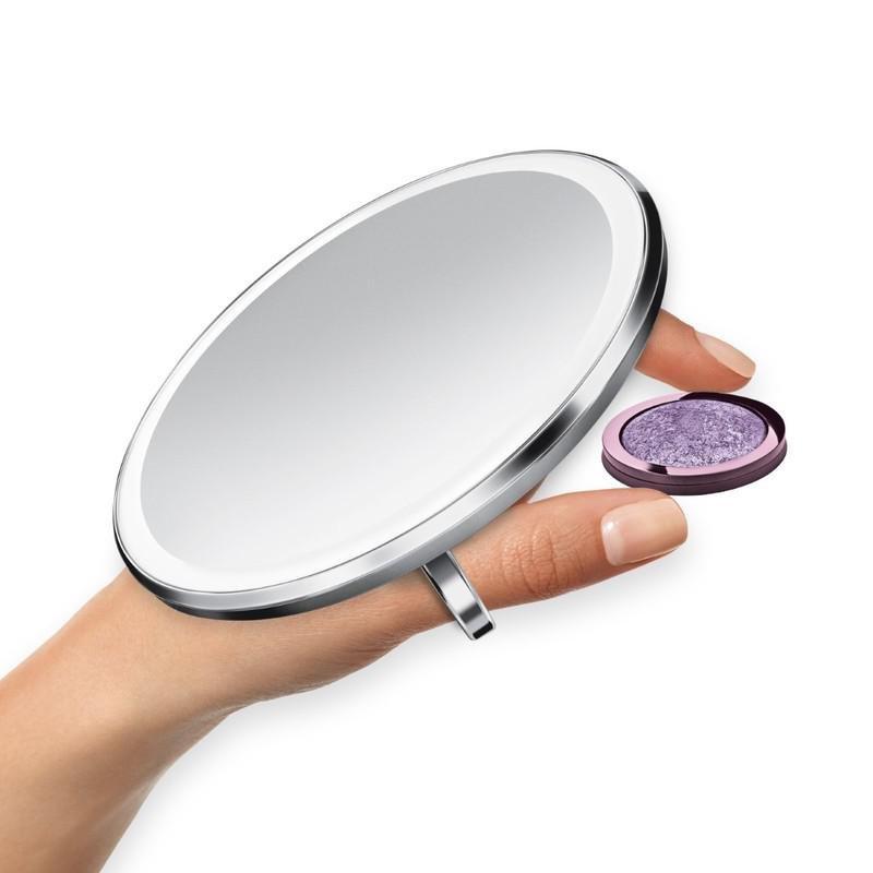 Simple Human Sensor Compact Mirror Stainless Steel (10 cm), , large image number 3