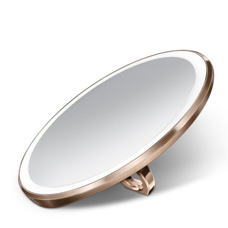 Simple Human Sensor Compact Mirror Rose Gold (10 cm), , large image number 0