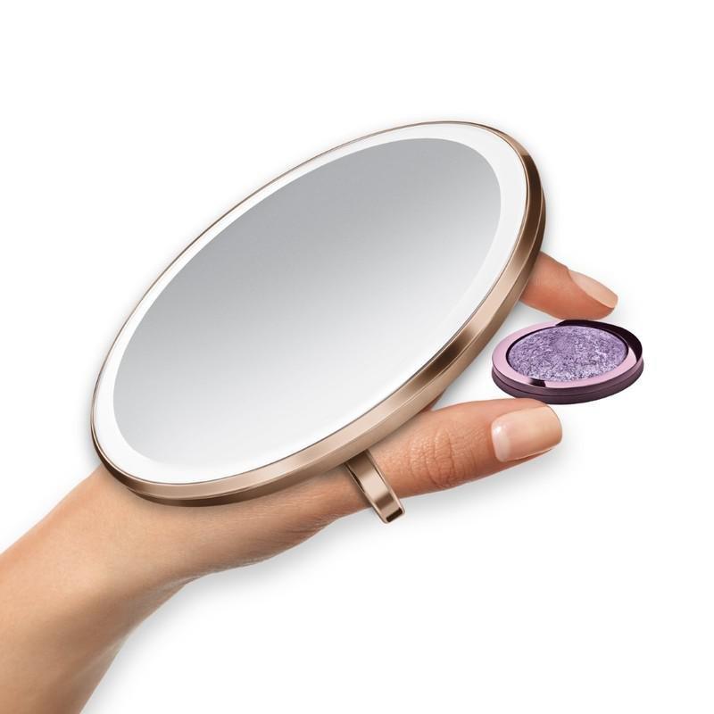 Simple Human Sensor Compact Mirror Rose Gold (10 cm), , large image number 2