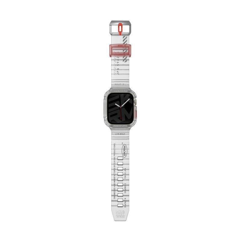 SkinArma Saido 2-In-1 Apple Watch Strap + Case 45/44 mm - Clear, , medium