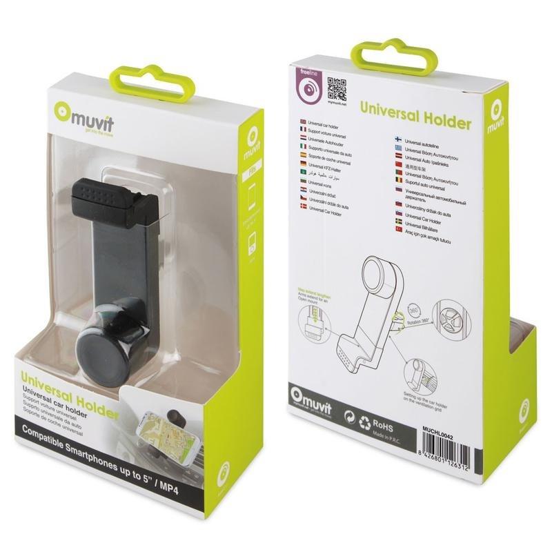 Muvit Universal Air Mount up to 87mm Black, , large image number 2