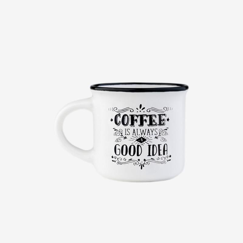 Legami Espresso for Two - Porelain Coffee Mugs 50 ml - Coffee (Set of 2), , large image number 1