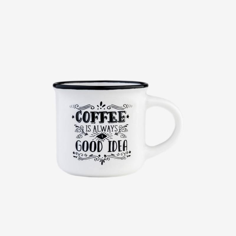 Legami Espresso for Two - Porelain Coffee Mugs 50 ml - Coffee (Set of 2), , large image number 2