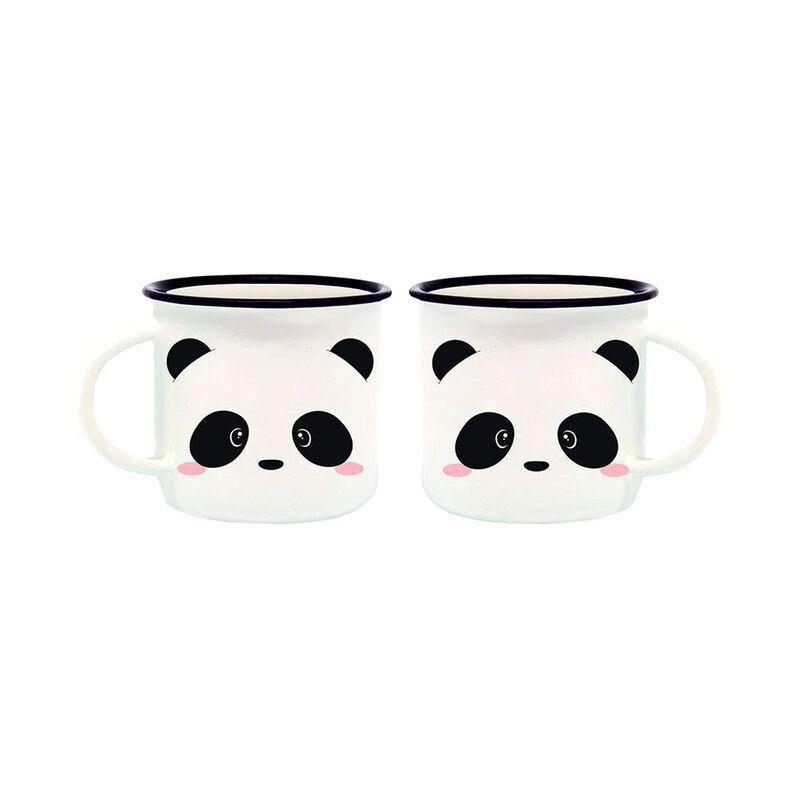 LEGAMI - Legami Espresso for Two - Porelain Coffee Mugs 50 ml - Panda (Set of 2)