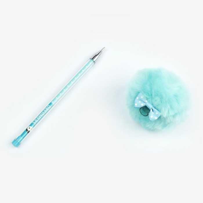 Legami Pom Pom Pen - Ballpoint Pen With Pompom - Turquoise, , large image number 1