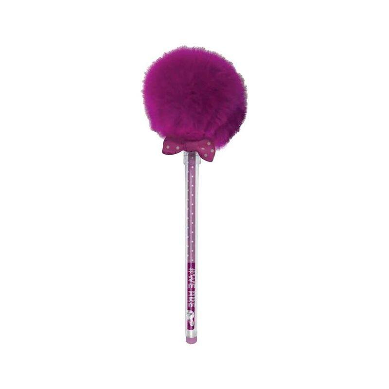 Legami Pom Pom Pen - Ballpoint Pen With Pompom - Violet, , large image number 0