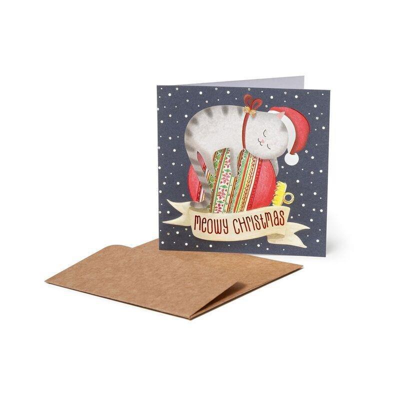 Legami Meowy Christmas Cat Greeting Cards (11.5 x 17cm), , large image number 0