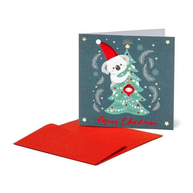 Legami Merry Christmas Koala Greeting Cards (15 x 15cm), , medium
