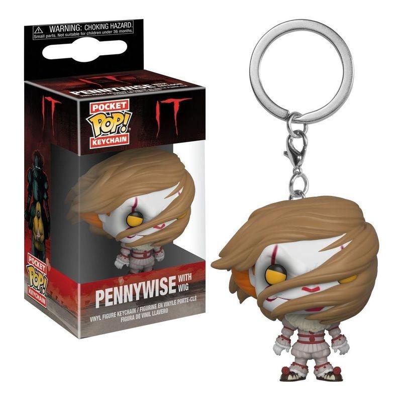 Funko Pocket Pop It S2 Pennywise with Wig Vinyl Keychain, , large image number 1