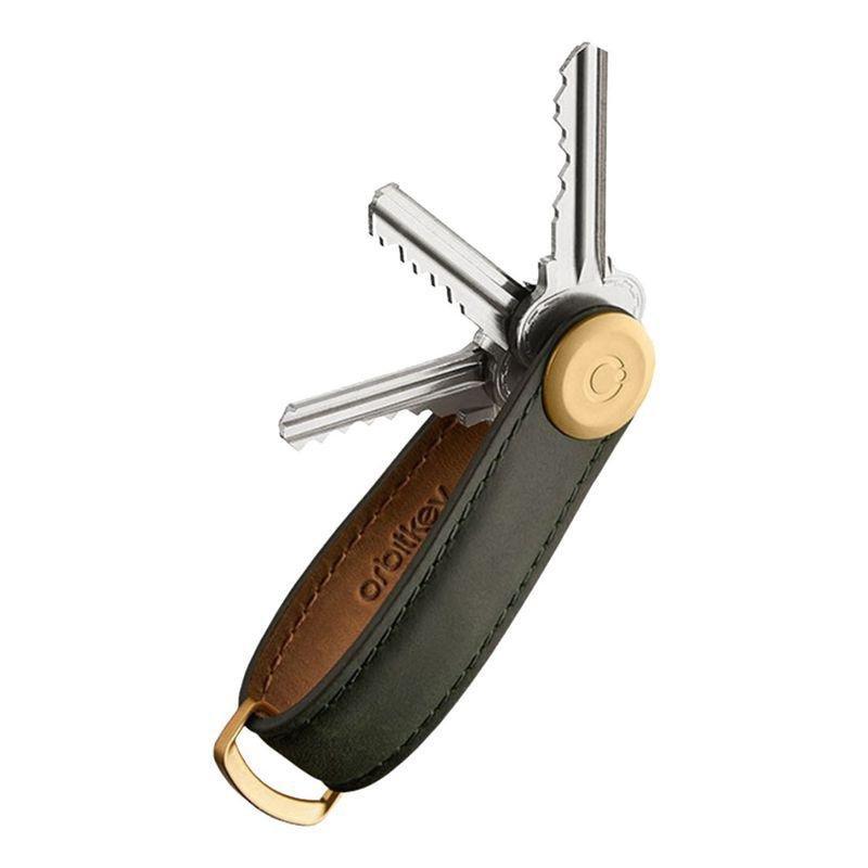 Orbitkey Crazy Horse Leather Forest Green Keychain, , large image number 0
