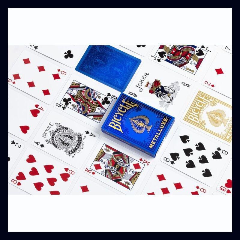 Bicycle Playing Cards Metalluxe Blue (New Edition), , large image number 1