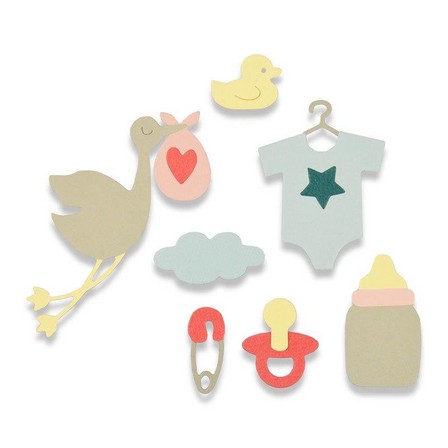 SIZZIX - Sizzix Thinlits Die Set New Baby by Debi Potter (Pack of 13)