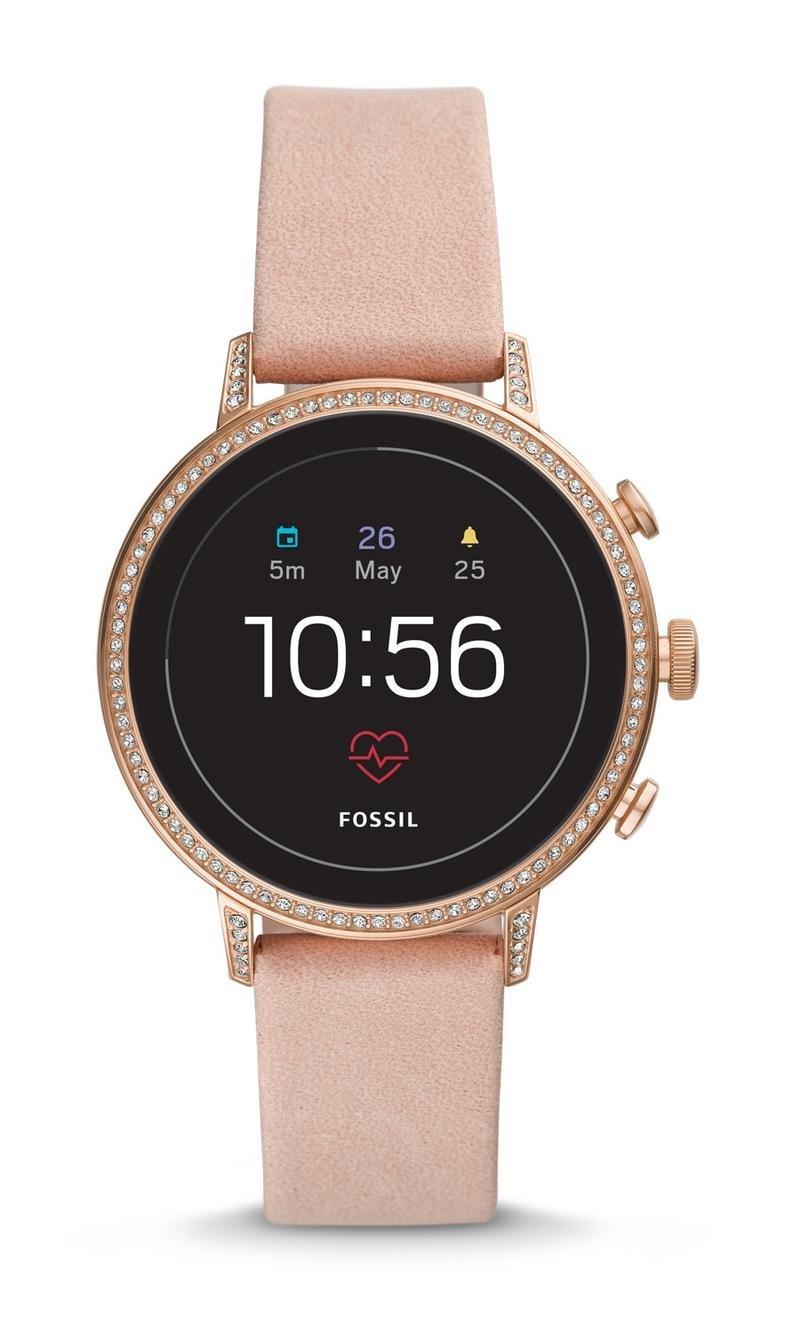 Fossil Q Venture HR 40mm Women's Stainless Steel Combo Rose Gold with Silicone Sheen Multi Strap, , large image number 0