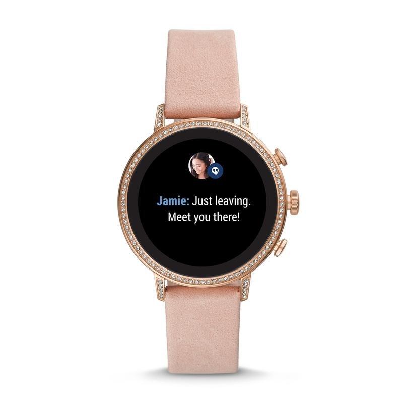 Fossil Q Venture HR 40mm Women's Stainless Steel Combo Rose Gold with Silicone Sheen Multi Strap, , large image number 1