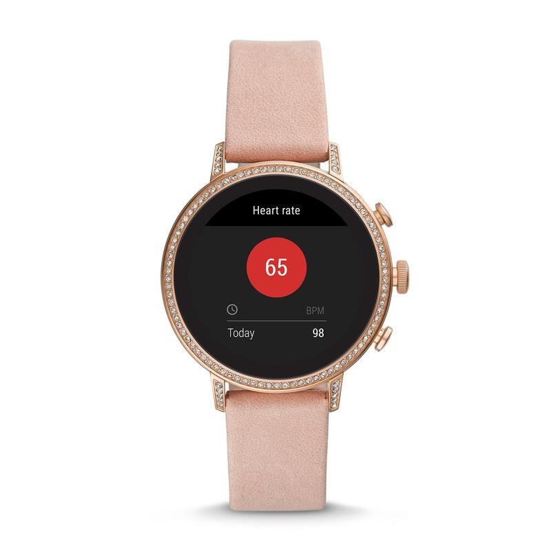 Fossil Q Venture HR 40mm Women's Stainless Steel Combo Rose Gold with Silicone Sheen Multi Strap, , large image number 5