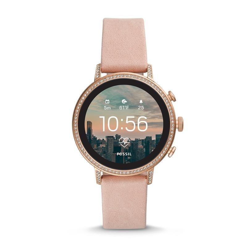 Fossil Q Venture HR 40mm Women's Stainless Steel Combo Rose Gold with Silicone Sheen Multi Strap, , large image number 6