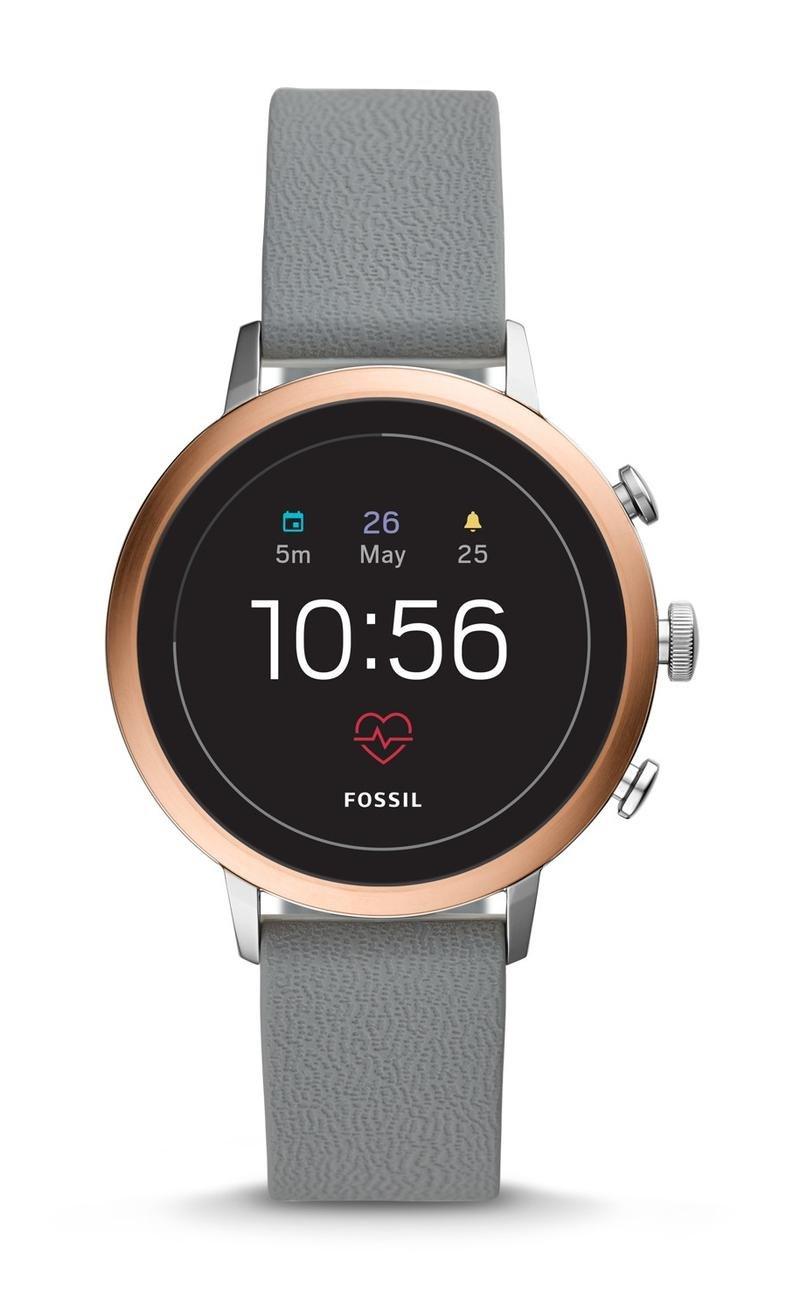 Fossil Q Venture HR 48mm Women's Stainless Steel Combo Rose Gold with Silicone Sheen Multi Strap, , large image number 0