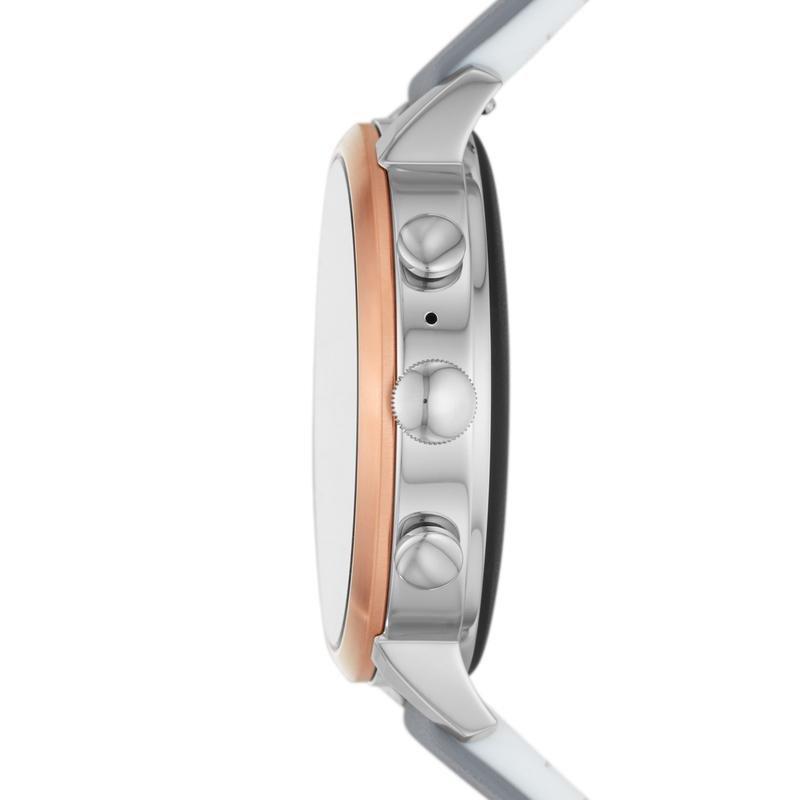 Fossil Q Venture HR 48mm Women's Stainless Steel Combo Rose Gold with Silicone Sheen Multi Strap, , large image number 6