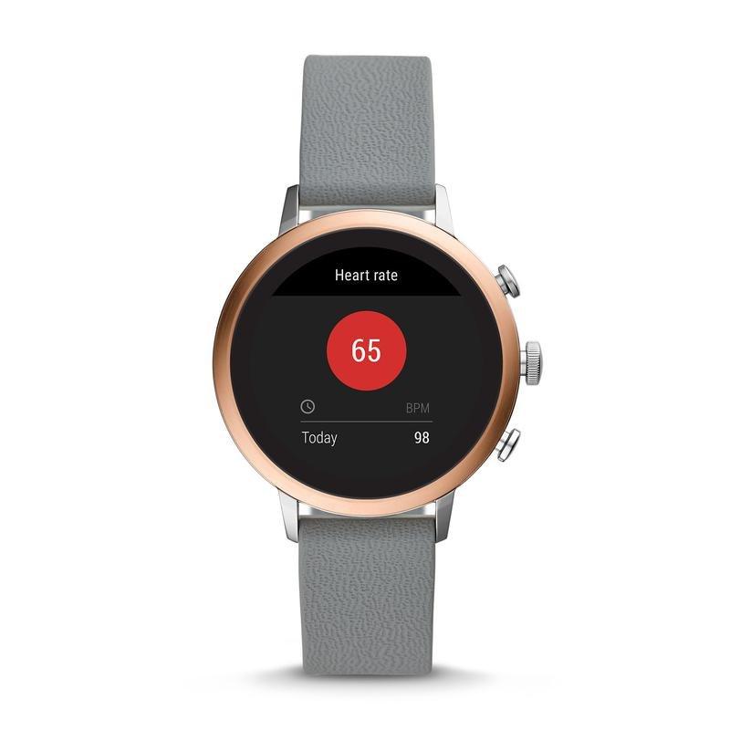 Fossil Q Venture HR 48mm Women's Stainless Steel Combo Rose Gold with Silicone Sheen Multi Strap, , large image number 7