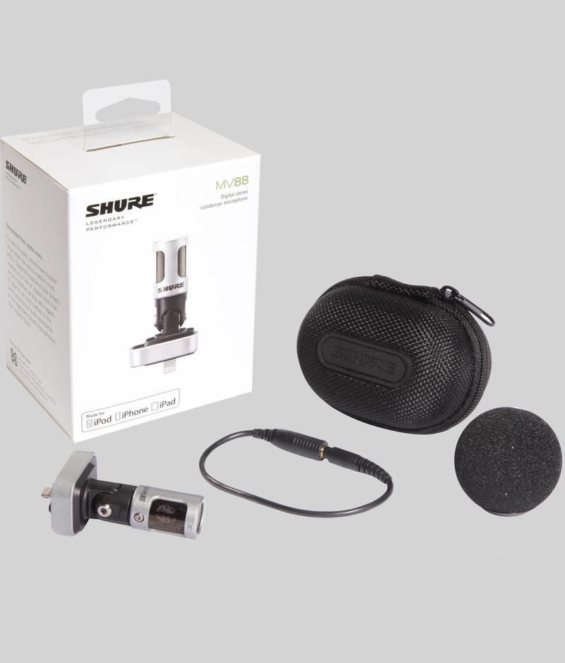 Shure MV88 iOS Digital Stereo Condenser Microphone (For use with iOS devices with Lightning Port), , large image number 1