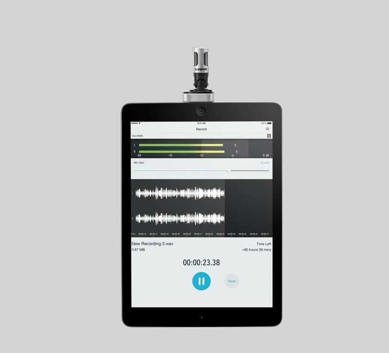 Shure MV88 iOS Digital Stereo Condenser Microphone (For use with iOS devices with Lightning Port), , large image number 9