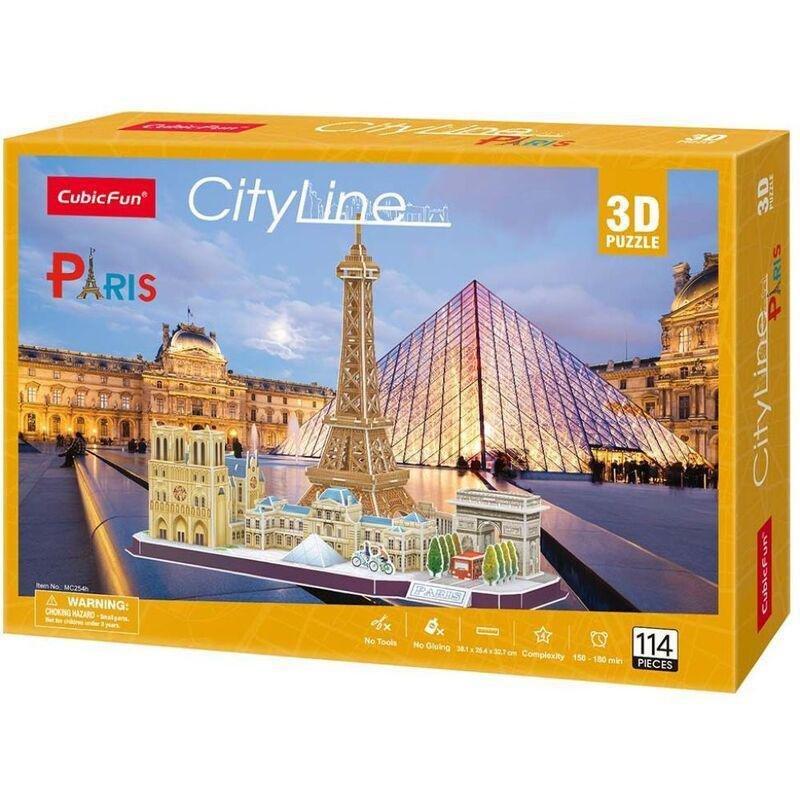 Cubicfun Cityline Paris 114 Pieces 3D Puzzle, , large image number 1