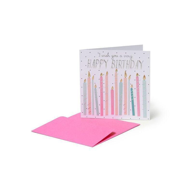Legami Small Greeting Card - Candles (7 x 7 cm), , medium