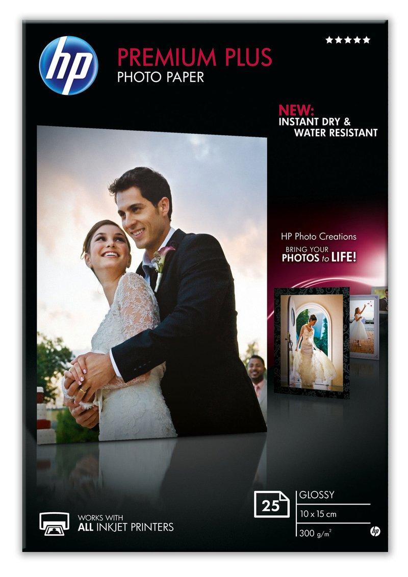 HP Premium Plus Glossy Photo Paper (25 Sheet) (10X15 cm), , large image number 0
