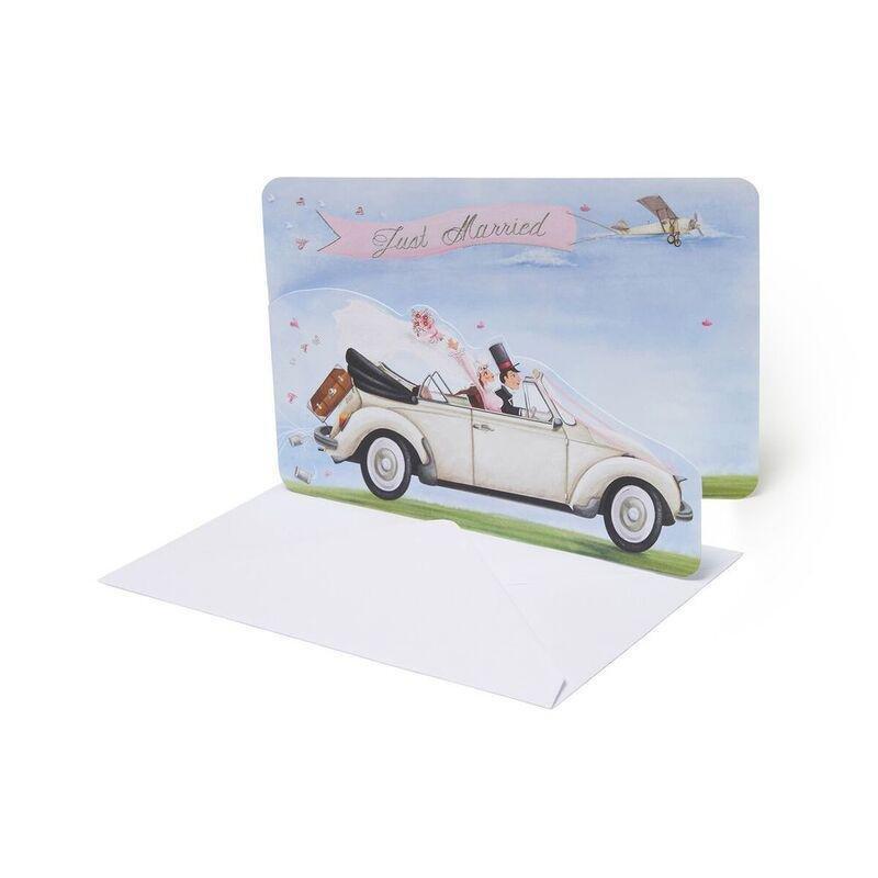 LEGAMI - Legami Greeting Card - Large - Wedding Car - Car (11.5 x 17 cm)