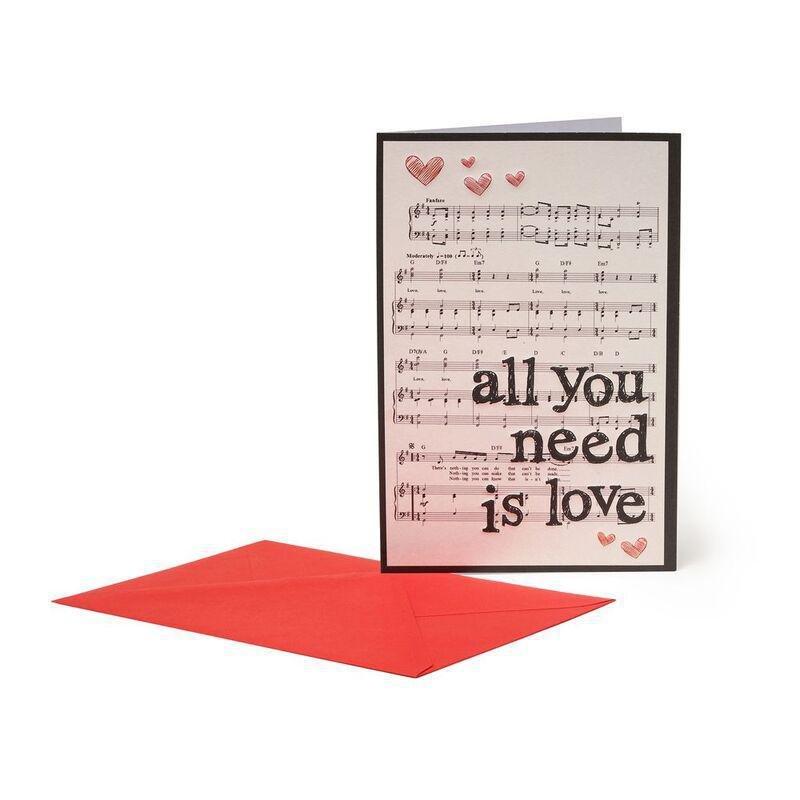 Legami Large Greeting Card - All You Need - Love (11.5 x 17 cm), , large image number 0