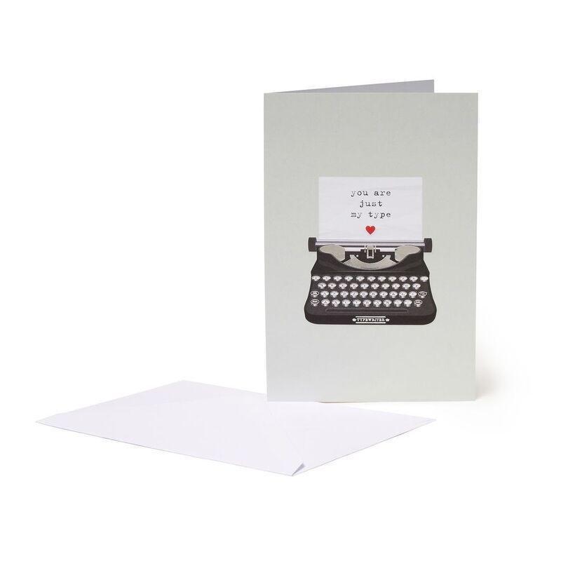 LEGAMI - Legami Greeting Card - Large - Just My Type - Typewriter (11.5 x 17 cm)