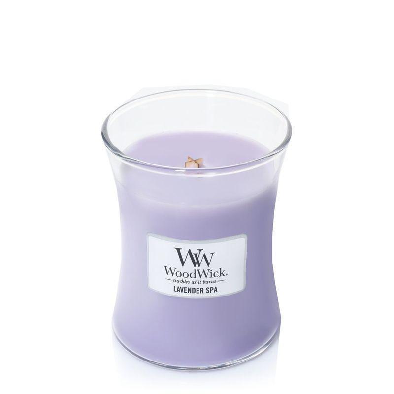 Woodwick Medium Jar Lavender Spa Violet Candle M, , medium