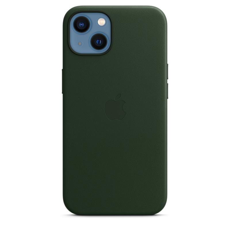 Apple Leather Case with Magsafe Sequoia Green for iPhone 13, , large image number 1