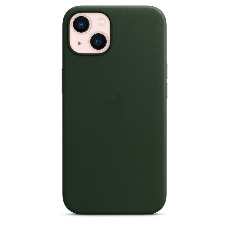 Apple Leather Case with Magsafe Sequoia Green for iPhone 13, , large image number 3