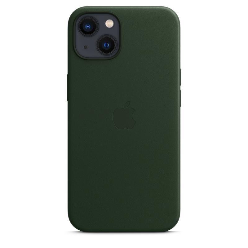 Apple Leather Case with Magsafe Sequoia Green for iPhone 13, , large image number 4