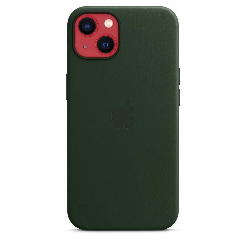 Apple Leather Case with Magsafe Sequoia Green for iPhone 13, , large image number 5