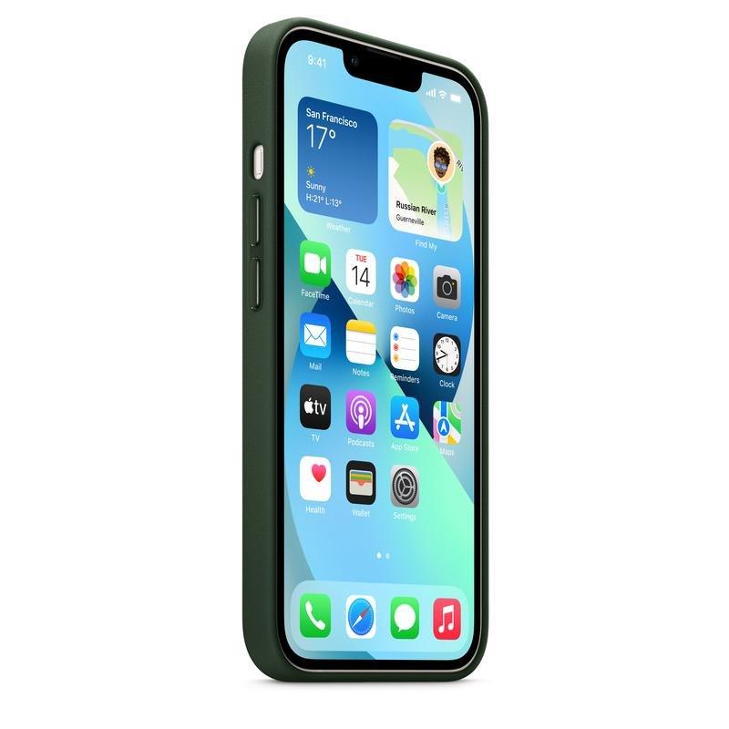 Apple Leather Case with Magsafe Sequoia Green for iPhone 13, , large image number 6