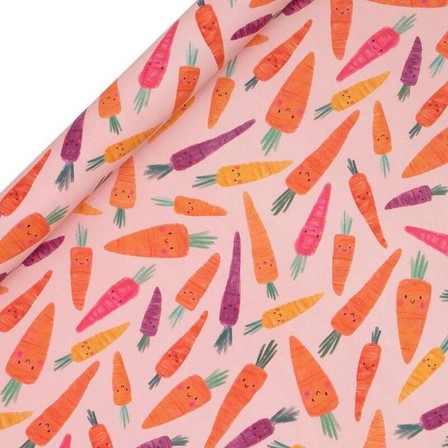 GLICK - Glick RKF01 Cheeky Carrots Gift Wrapping Paper Roll (400 x 70 cm)