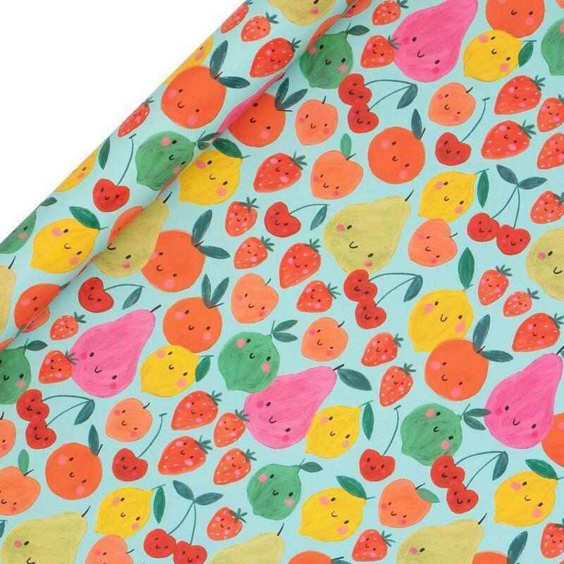 Glick RKF02 Fruit Cocktail Gift Wrapping Paper Roll (400 x 70 cm), , large