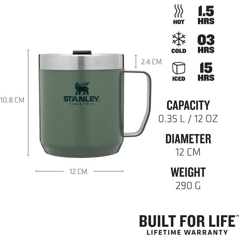 Stanley Classic Gift Set - Lunchbox 9.4L / Vacuum Bottle 750 ml / Camp Mug 350 ml with Pour Over - Hammertone Green, , large image number 7
