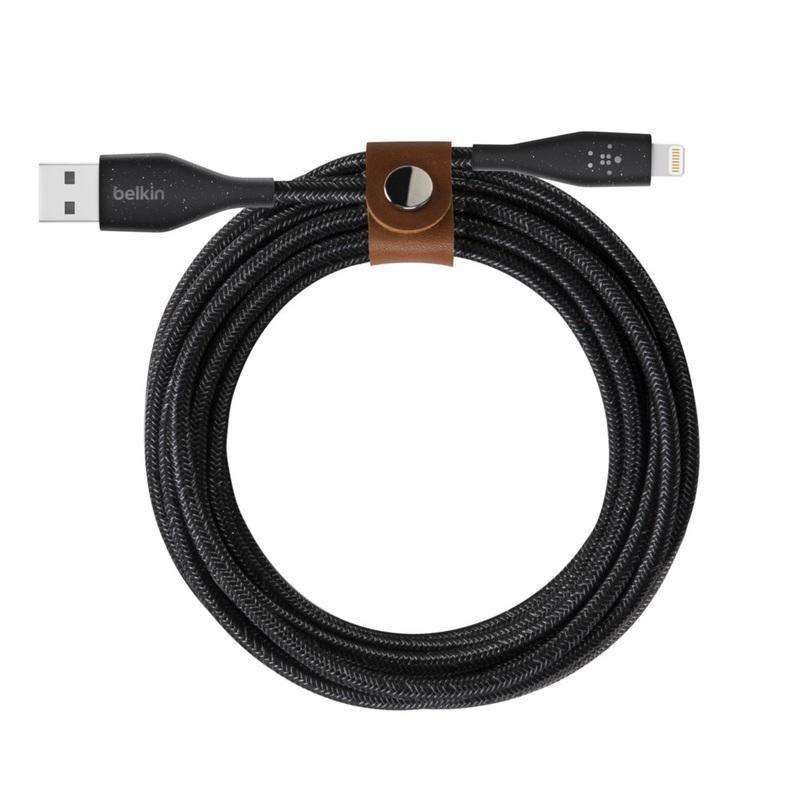 Belkin DuraTek Plus Lightning to USB-A Cable 3m Black with Strap, , large image number 2