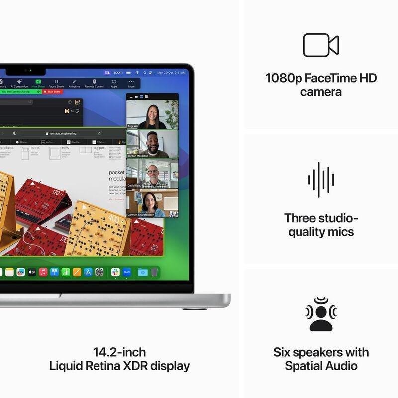 Apple 14-inch MacBook Pro M3 chip with 8-core CPU and 10-core GPU / 8GB / 512GB SSD (English) - Silver, , large image number 4