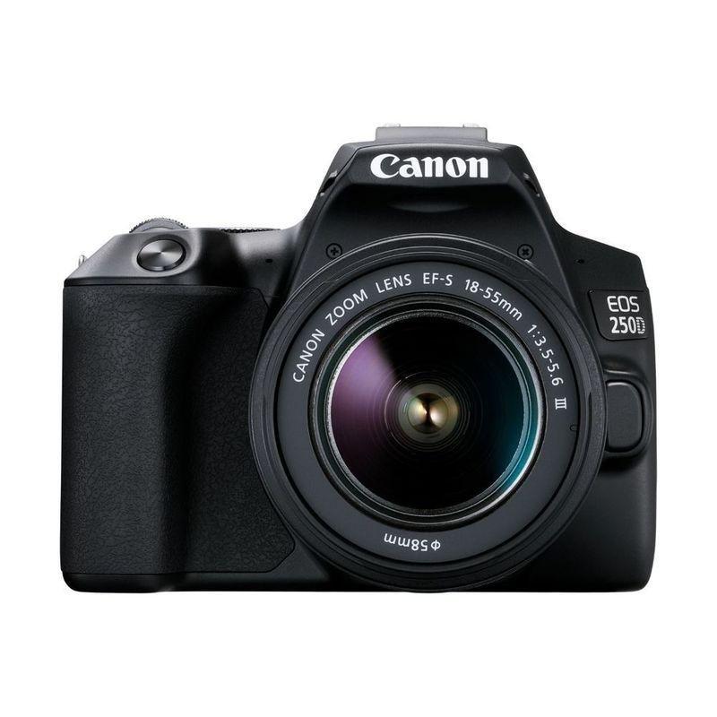 Canon Eos 250D Black Dslr + Ef-S 18-55mm F/3.5-5.6 III Lens, , large image number 0