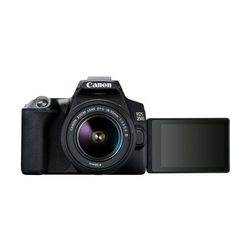 Canon Eos 250D Black Dslr + Ef-S 18-55mm F/3.5-5.6 III Lens, , large image number 2
