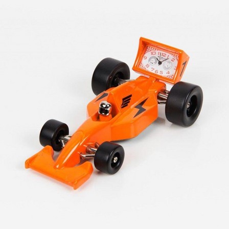 WM WIDDOP - Wm Widdop Miniature Racing Car Clock Orange