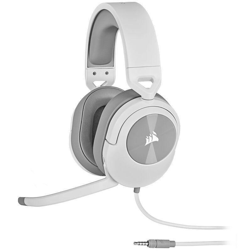 Corsair - HS55 Stereo Wired Over-Ear Gaming Headset With Microphone - White, , large image number 2